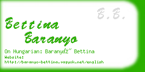 bettina baranyo business card